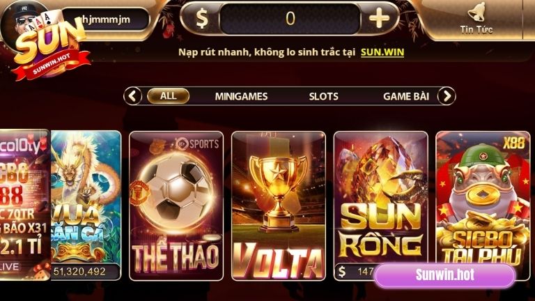 Cách thức nhận khuyến mãi cổng game Sunwin