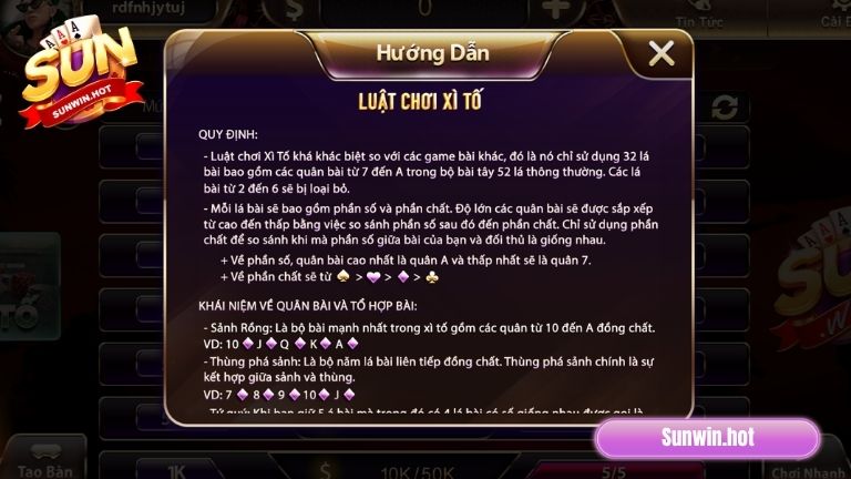 Hướng dẫn cách chơi bài Xì Tố online tại Sunwin