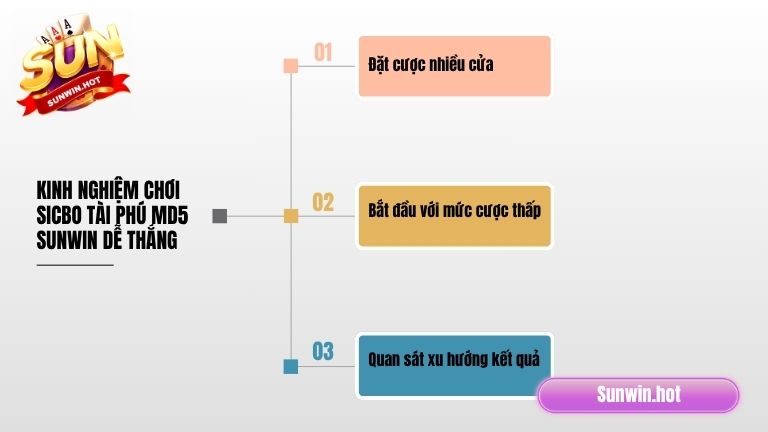 Kinh nghiệm chơi Sicbo Tài Phú MD5 Sunwin dễ thắng