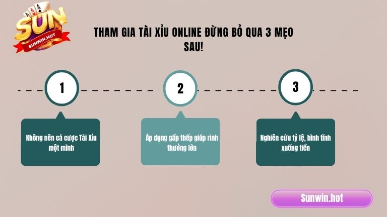 Tham gia Tài Xỉu online đừng bỏ qua 3 mẹo sau