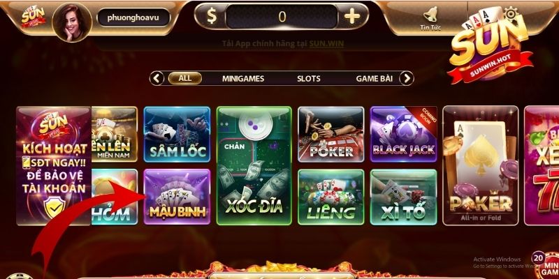 Giới thiệu game bài Mậu Binh tại Sunwin