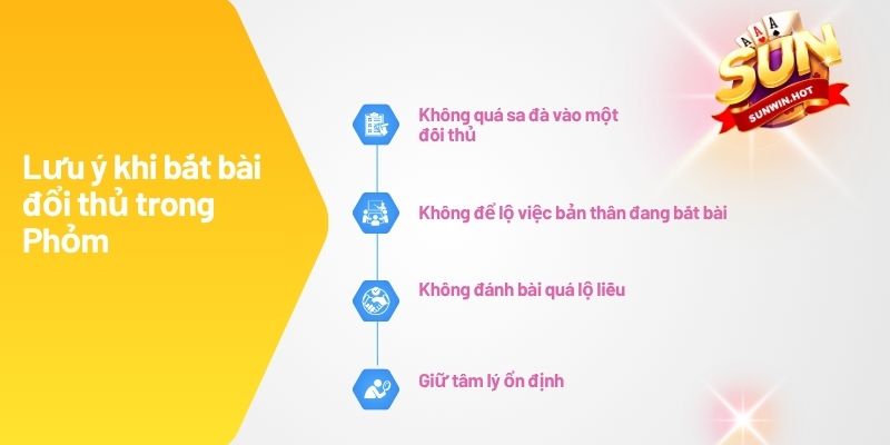 Lưu ý khi bắt bài đổi thủ trong Phỏm