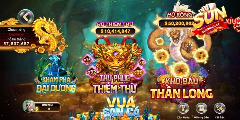 Nhiều chế độ săn cá cho khách chơi
