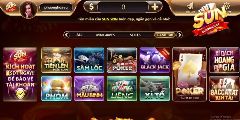 Tổng quan về game bài đổi thưởng Sunwin