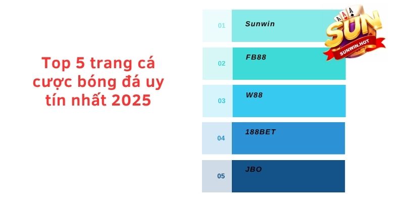 Top 5 trang cá cược bóng đá uy tín nhất 2025